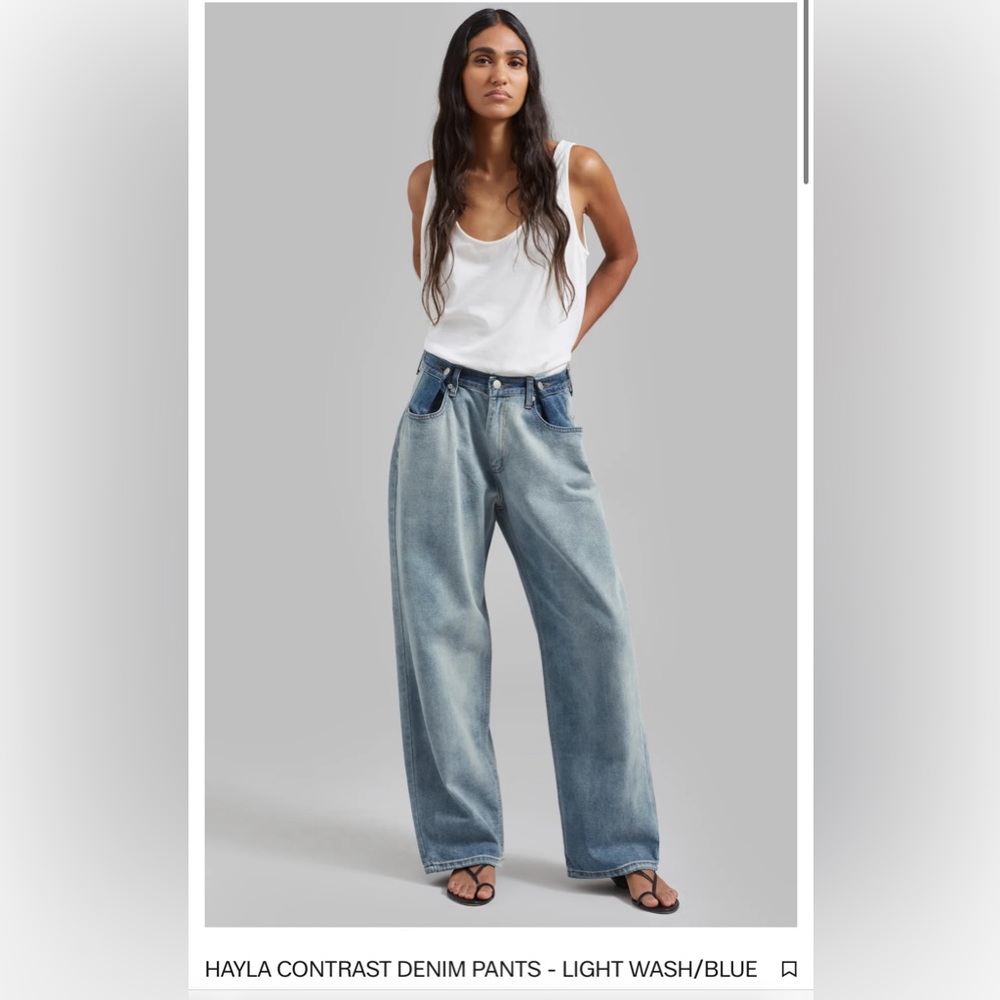 The Frankie Shop Hyla contrast Denim